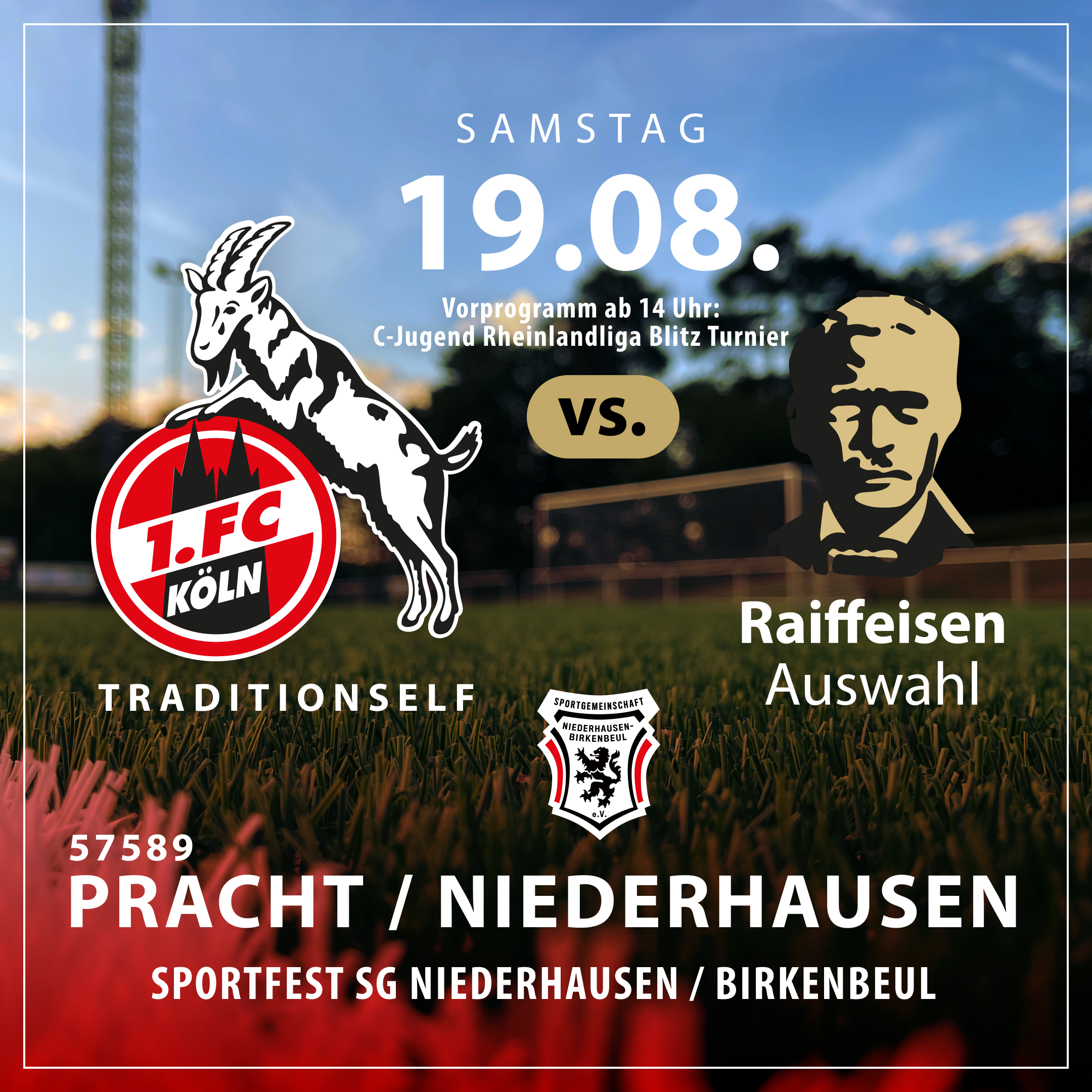 Teaser Grafik Traditionself 1. FC Köln – Raiffeisenauswahl